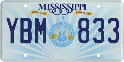 MS license plate YBM833