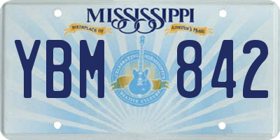 MS license plate YBM842