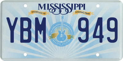 MS license plate YBM949