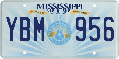 MS license plate YBM956