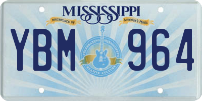 MS license plate YBM964