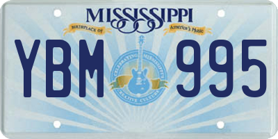 MS license plate YBM995
