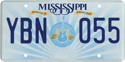 MS license plate YBN055