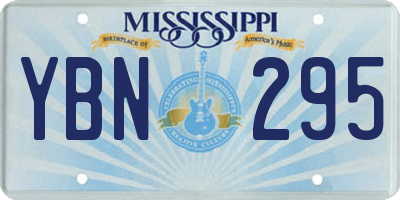 MS license plate YBN295