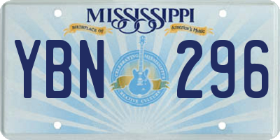 MS license plate YBN296