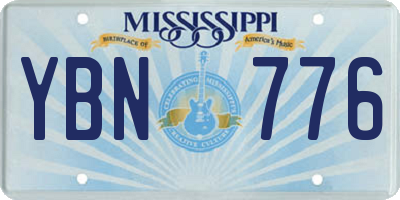 MS license plate YBN776