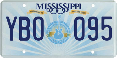 MS license plate YBO095