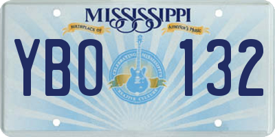 MS license plate YBO132