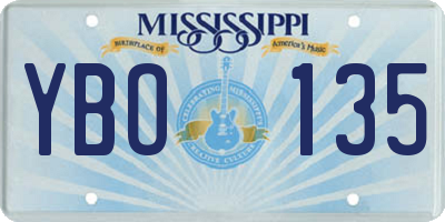 MS license plate YBO135