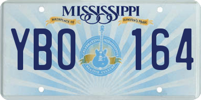 MS license plate YBO164
