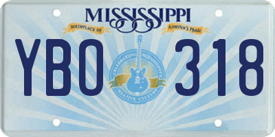 MS license plate YBO318