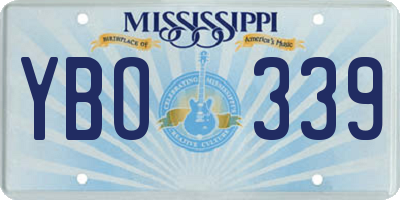 MS license plate YBO339