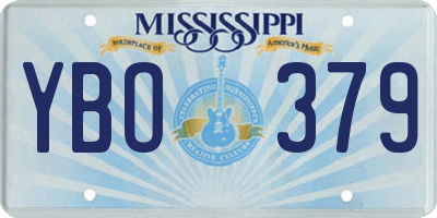 MS license plate YBO379