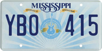 MS license plate YBO415