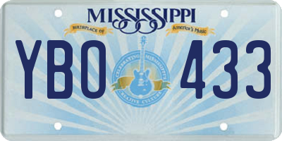 MS license plate YBO433