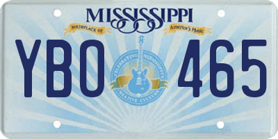MS license plate YBO465