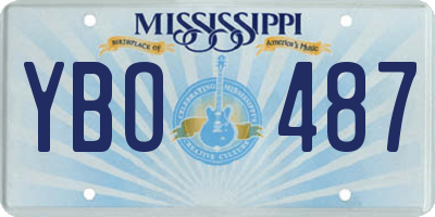 MS license plate YBO487