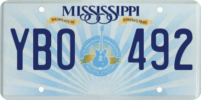 MS license plate YBO492