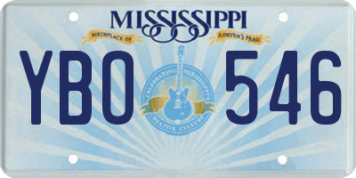 MS license plate YBO546