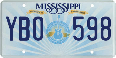 MS license plate YBO598