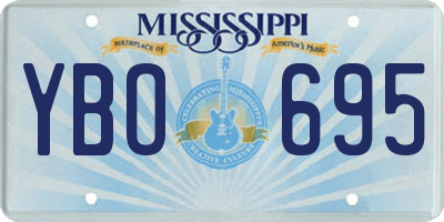 MS license plate YBO695