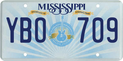 MS license plate YBO709