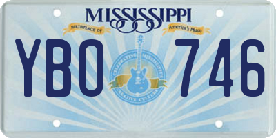 MS license plate YBO746