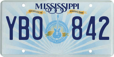 MS license plate YBO842