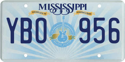 MS license plate YBO956