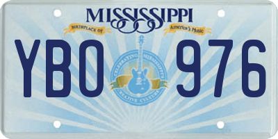 MS license plate YBO976
