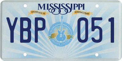 MS license plate YBP051
