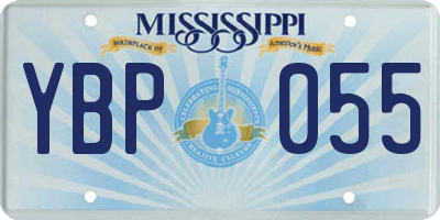 MS license plate YBP055