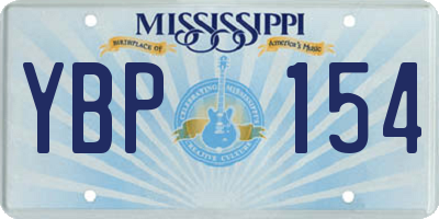 MS license plate YBP154