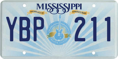 MS license plate YBP211