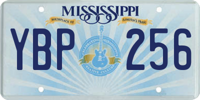 MS license plate YBP256