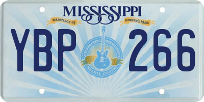 MS license plate YBP266