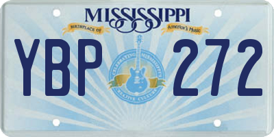 MS license plate YBP272
