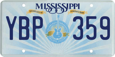 MS license plate YBP359