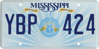 MS license plate YBP424