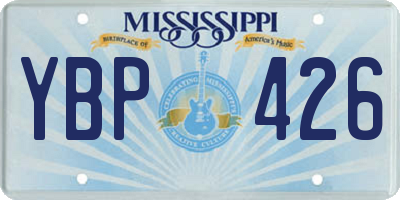 MS license plate YBP426