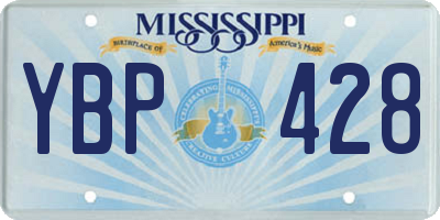 MS license plate YBP428