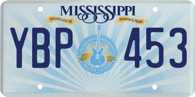 MS license plate YBP453