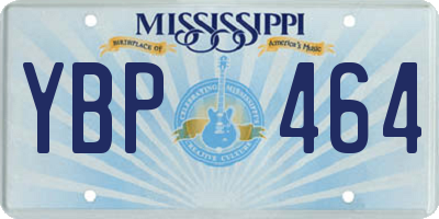 MS license plate YBP464