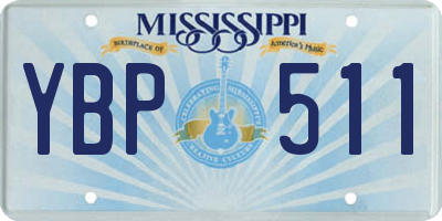 MS license plate YBP511