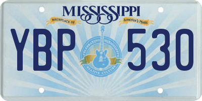 MS license plate YBP530