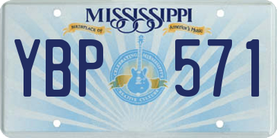MS license plate YBP571