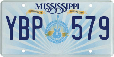MS license plate YBP579