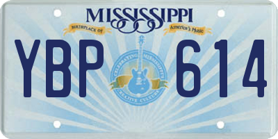 MS license plate YBP614