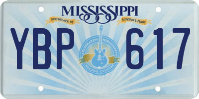 MS license plate YBP617