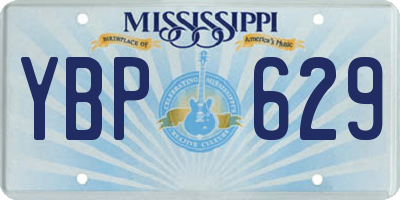 MS license plate YBP629